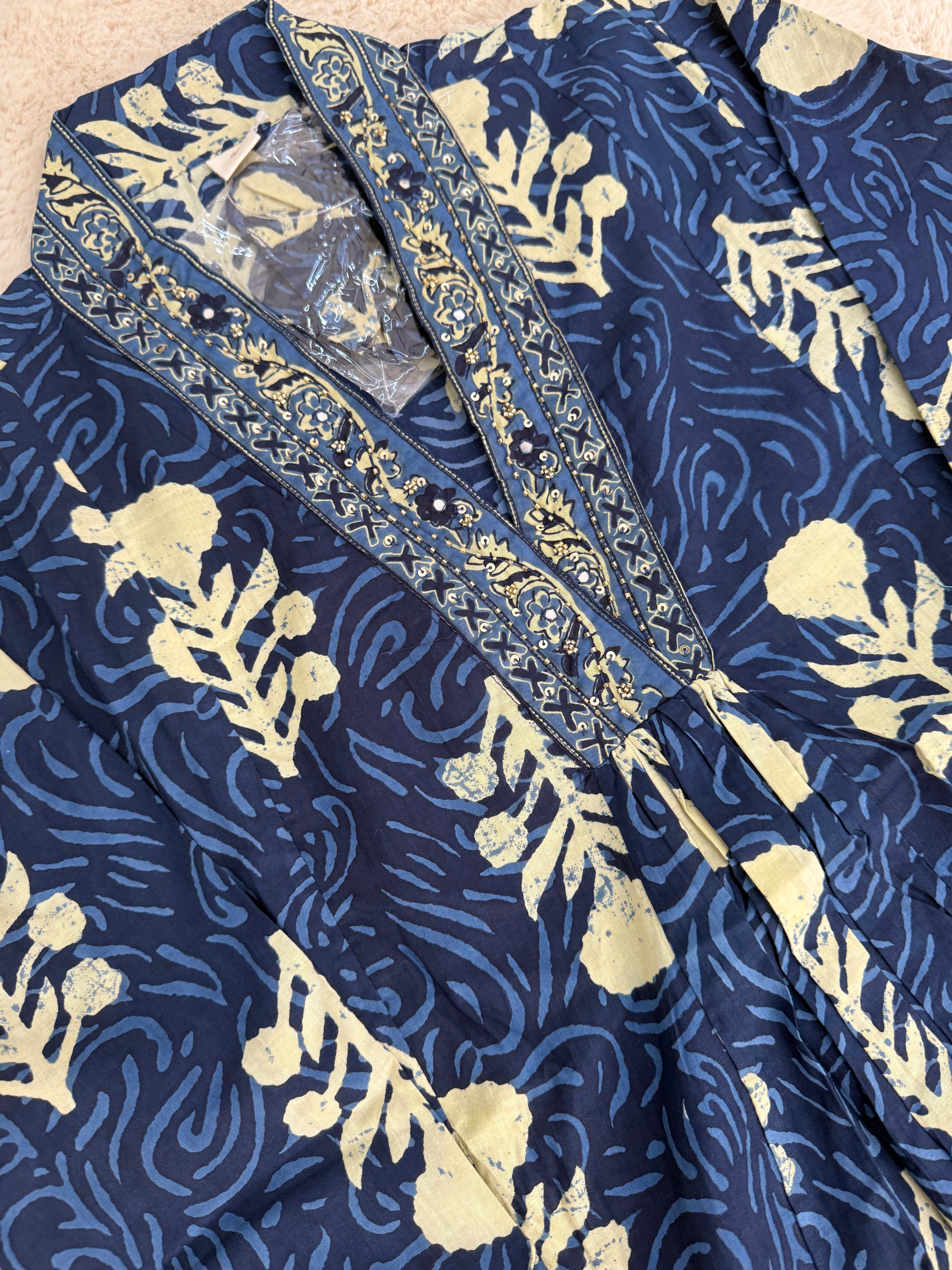 Indigo Cotton Three-Piece Set