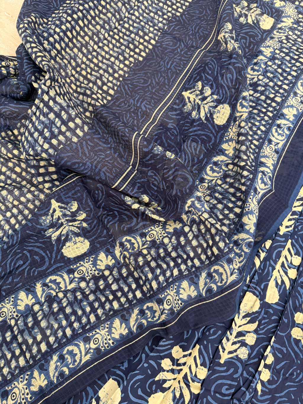 Indigo Cotton Three-Piece Set