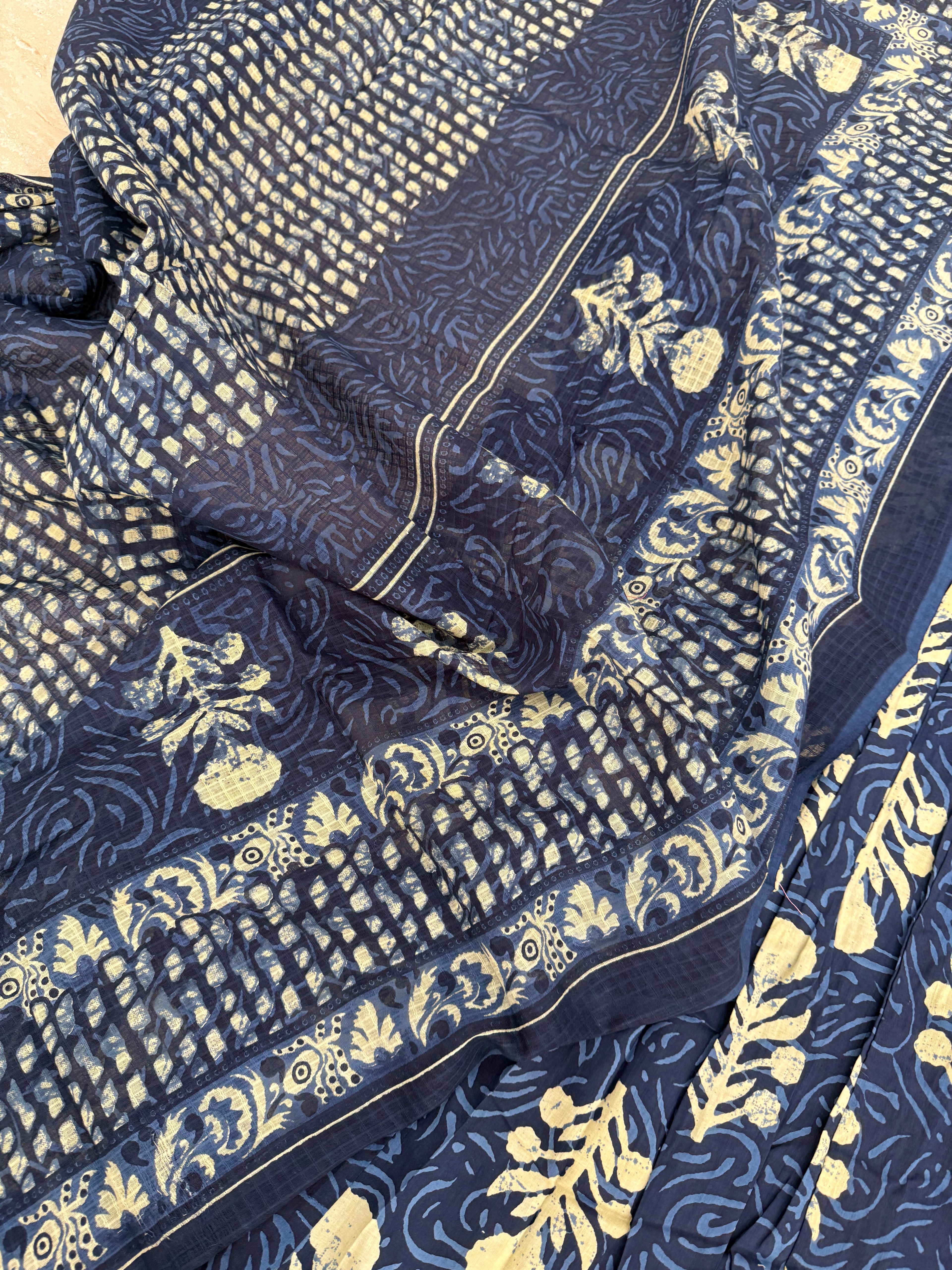 Indigo Cotton Three-Piece Set