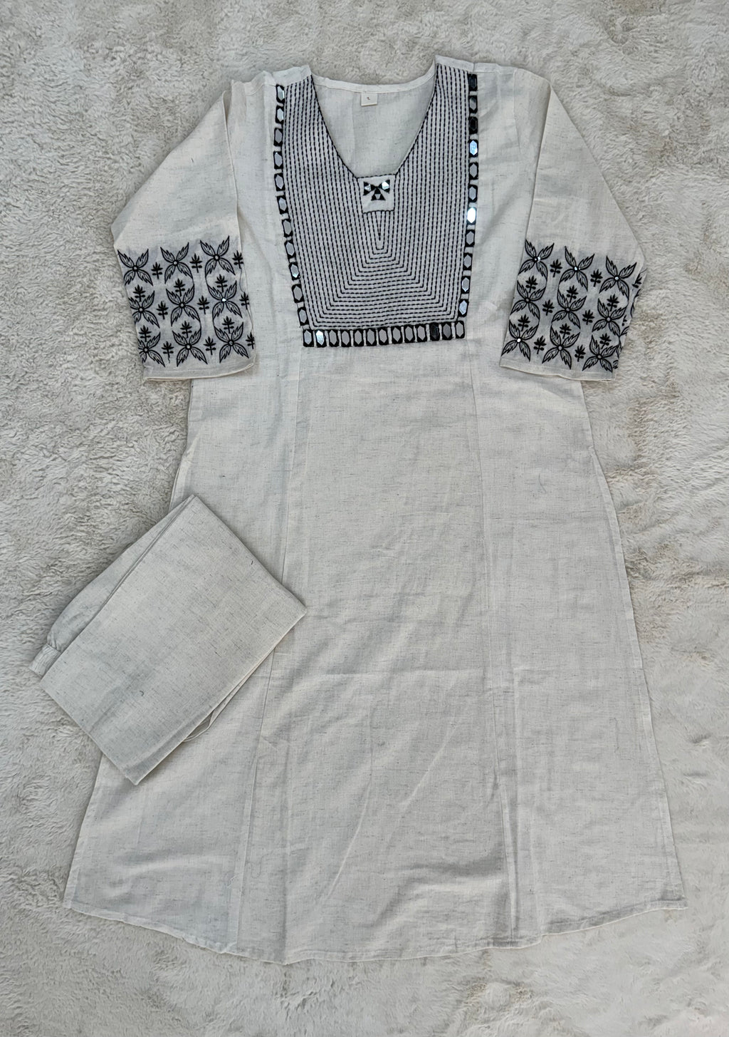 Ivory Linen Two-Piece Set